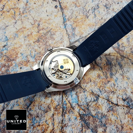 Patek Philippe Blue Rubber Bracelet Replica upside view
