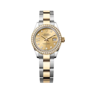 RLX Lady-Datejust 31mm 279383RBR Champagne Diamond Dial Yellow Rolesor Oyster Bracelet