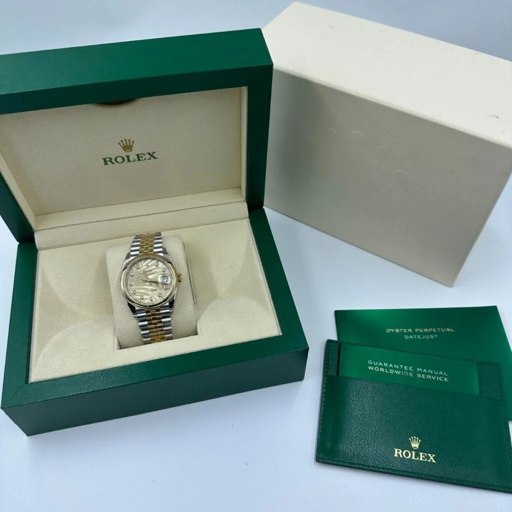 RLX Datejust 36mm 126203 Golden Palm Dial Domed Bezel Oyster Bracelet