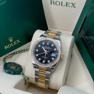 RLX Datejust 36mm 126283 Bright Black Dial Oyster Bracelet Watch