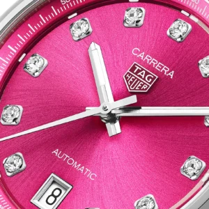 【7A Quality】TAG Heuer Carrera Date 36mm Ladies Watch Pink Diamond Dot WBN2318.BA0001