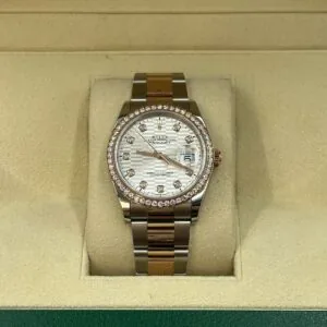 RLX Datejust 36mm 126281 Silver Palm Index Dial Jubilee Bracelet