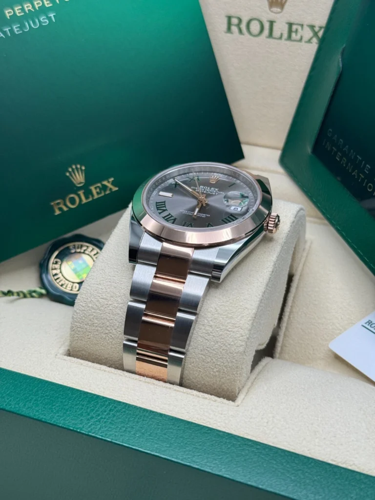 RLX Datejust 41mm 126301 Sundust Slate Roman Dial Oyster Bracelet