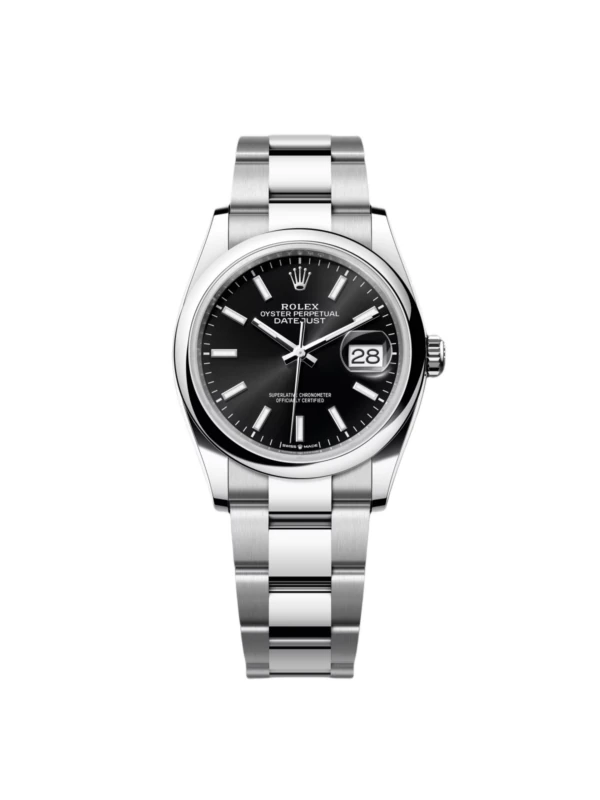RLX Datejust 36mm 126200 Stainless Steel Black Dial Jubilee Watch