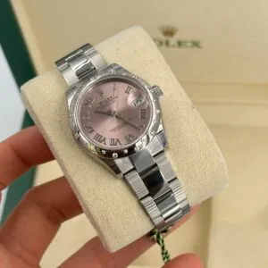 RLX Datejust m278344-0021/0022 Pink Dial 31mm Domed Diamond Oyster Watch