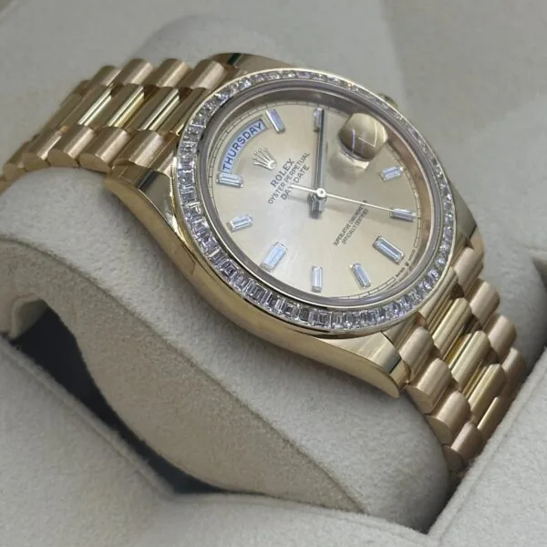 RLX Day-Date 40mm 228398TBR-0002 Champagne Dial President Watch