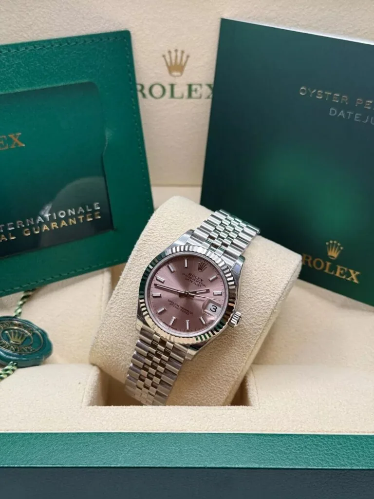 RLX Datejust m278274-0013/0014 Pink Dial 31mm Fluted Bezel Oyster Bracelet