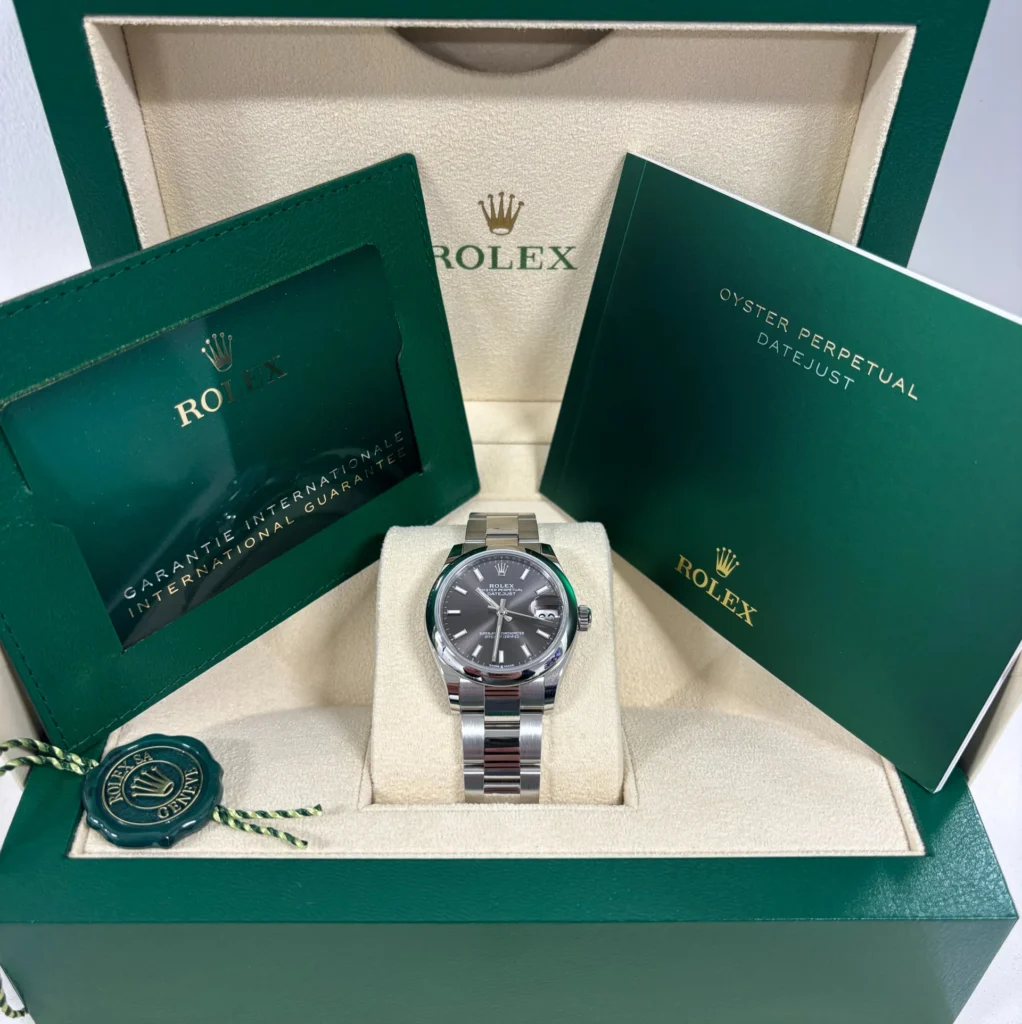 RLX Datejust m278240-0009/0010 31mm Dark Grey Domed Bezel Oyster Oystersteel