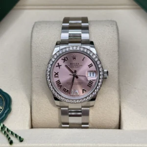 RLX Datejust m278384RBR-0027/0028 Pink 31mm Dial Oyster Watch