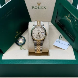 RLX Datejust 36mm 126233 Champagne Fluted Motif Diamond Dial Jubilee Bracelet