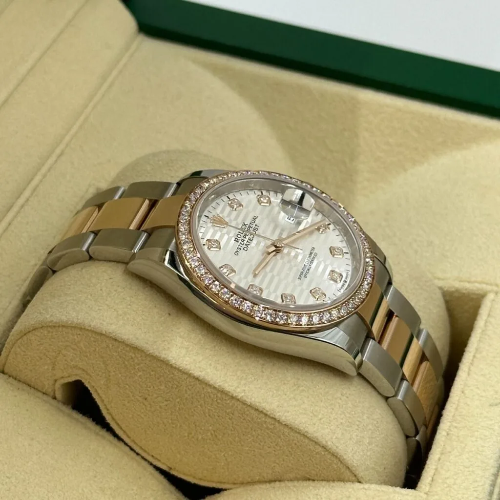 RLX Datejust 36mm 126281 Silver Palm Index Dial Jubilee Bracelet