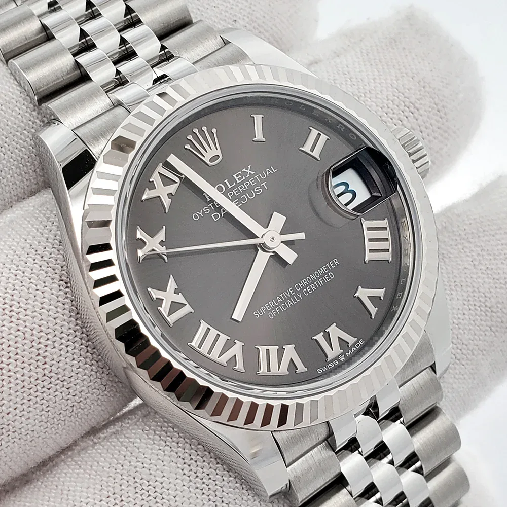 RLX Datejust m278274-0021/0022 Dark Grey Roman 31mm Dial Oyster Watch