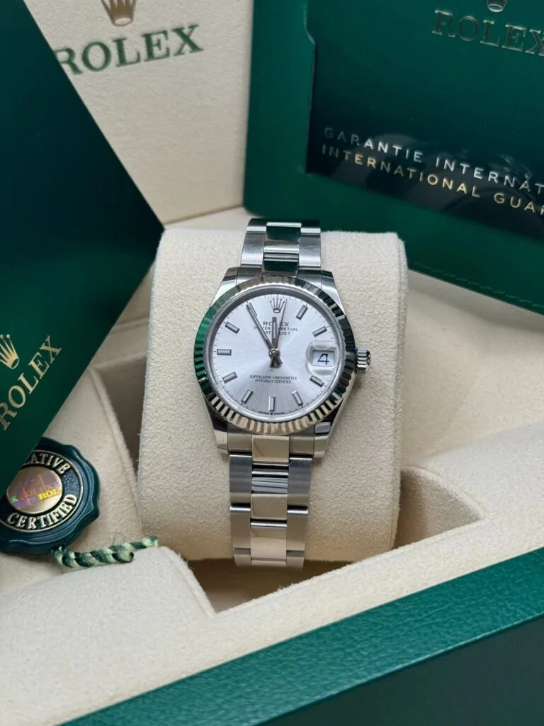 RLX Datejust m278274-0011/0012 Silver Dial 31mm Fluted Bezel Oyster Bracelet