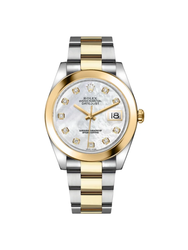 RLX Datejust 41mm 126303 White MOP Diamond Jubilee Steel and Yellow Gold