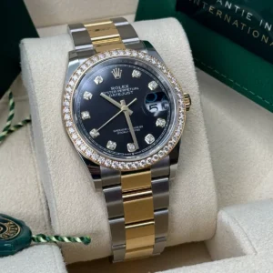 RLX Datejust 36mm 126283 Bright Black Dial Oyster Bracelet Watch