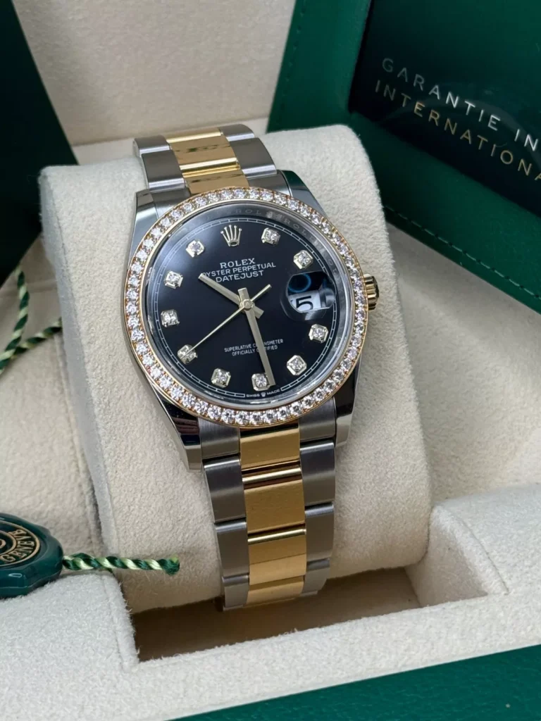 RLX Datejust 36mm 126283 Bright Black Dial Oyster Bracelet Watch