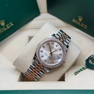 RLX Datejust m278381-0015/0016 Silver Diamond Dial Diamond-Set Bezel 31mm