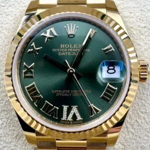 RLX Datejust m278278-0030 Olive Green 31mm Dial President Bracelet Watch