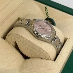 RLX Datejust m278344-0021/0022 Pink Dial 31mm Domed Diamond Oyster Watch