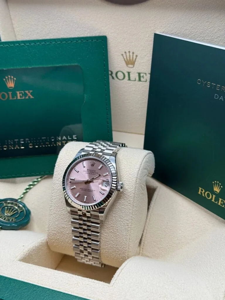 RLX Datejust m278274-0013/0014 Pink Dial 31mm Fluted Bezel Oyster Bracelet
