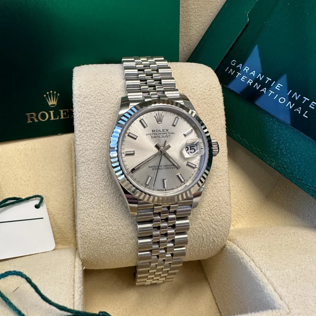 RLX Datejust m278274-0011/0012 Silver Dial 31mm Fluted Bezel Oyster Bracelet