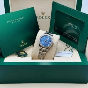 RLX Datejust m278384RBR-0039/0040 Azzurro Blue 31mm Dial Oyster Watch
