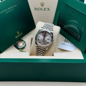 RLX Datejust 36mm 126234 White Roman Dial Oyster Stainless Steel Mens