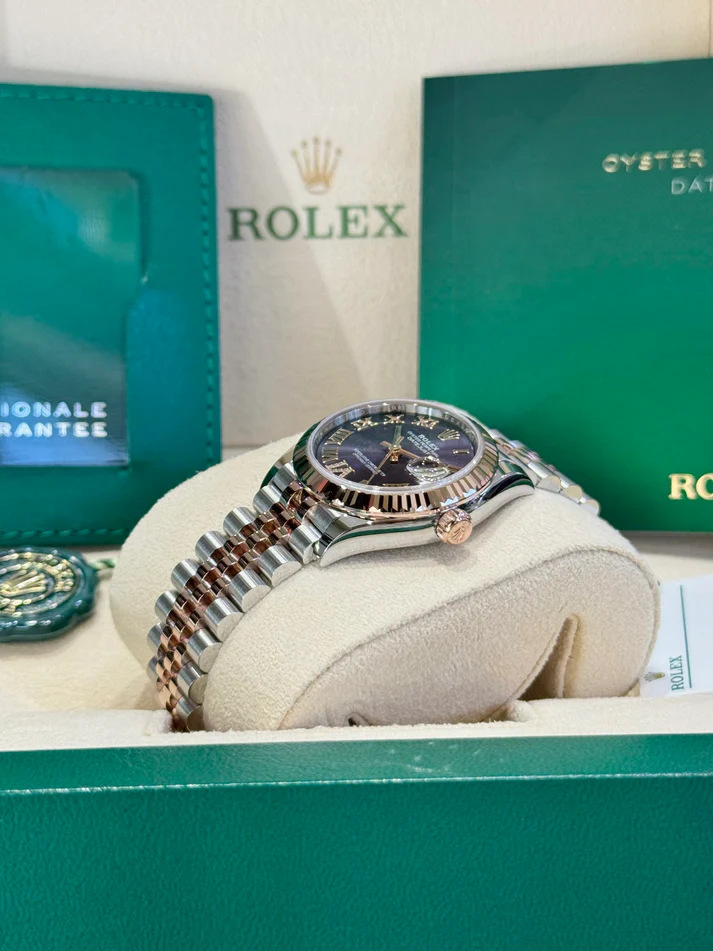 RLX Datejust m278271-0019/0020 Aubergine 31mm Dial Oyster Bracelet Watch