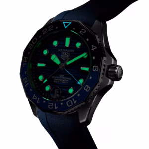 【7A Quality】TAG Heuer Aquaracer Professional 300 GMT 42mm Mens Watch Blue Rubber WBP5114.FT6259