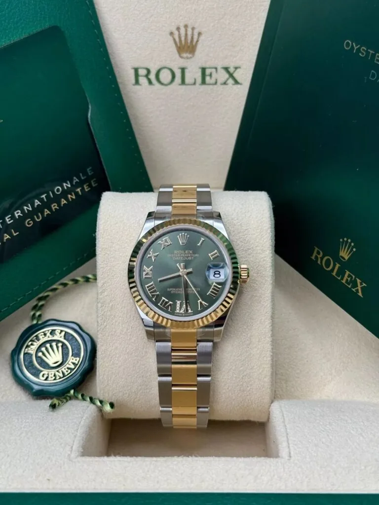 RLX Datejust m278273-0015/0016 31mm Olive Green Dial Stainless Steel and Yellow Gold Oyster Watch