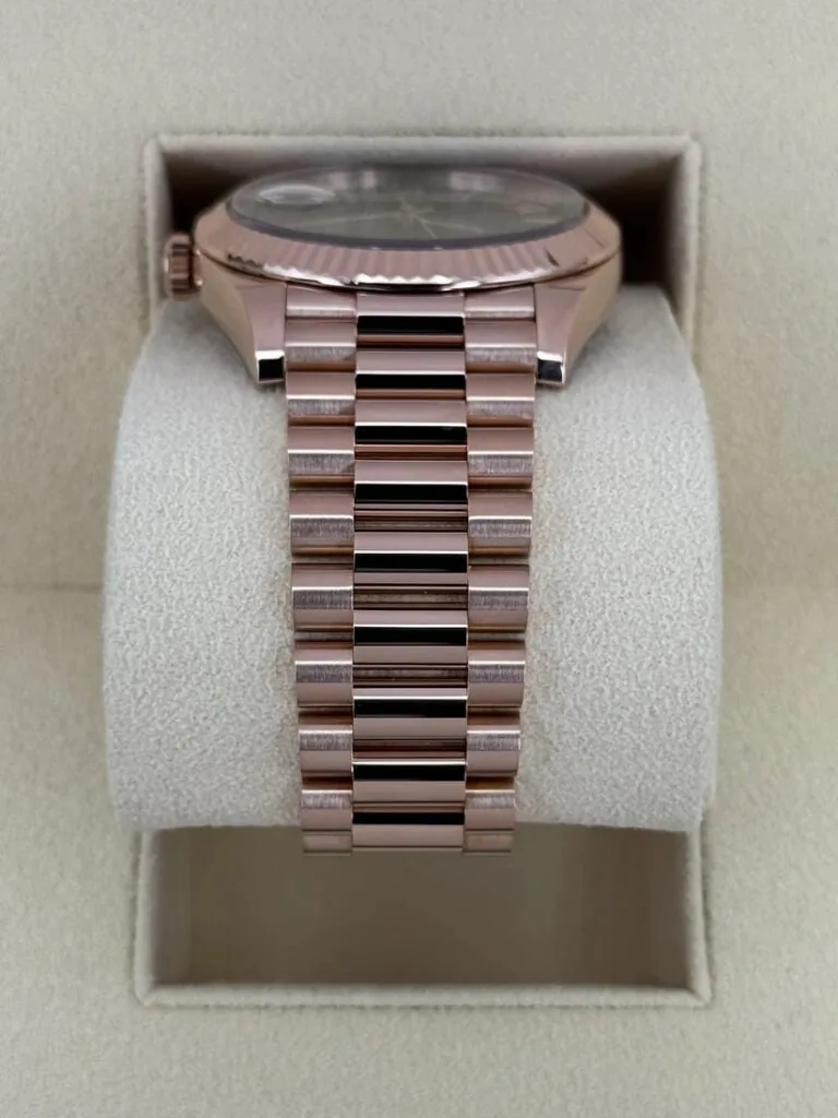 RLX Day-Date "President" 40mm Everose Gold Olive Green Roman Dial - 228235
