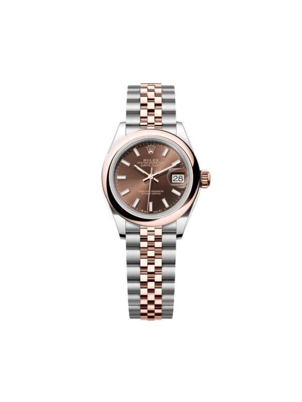 RLX Lady-Datejust 31mm 279161 Chocolate Stick Dial, Two Tone Stainless Steel & 18K Rose Gold Oyster Bracelet Women's Watch