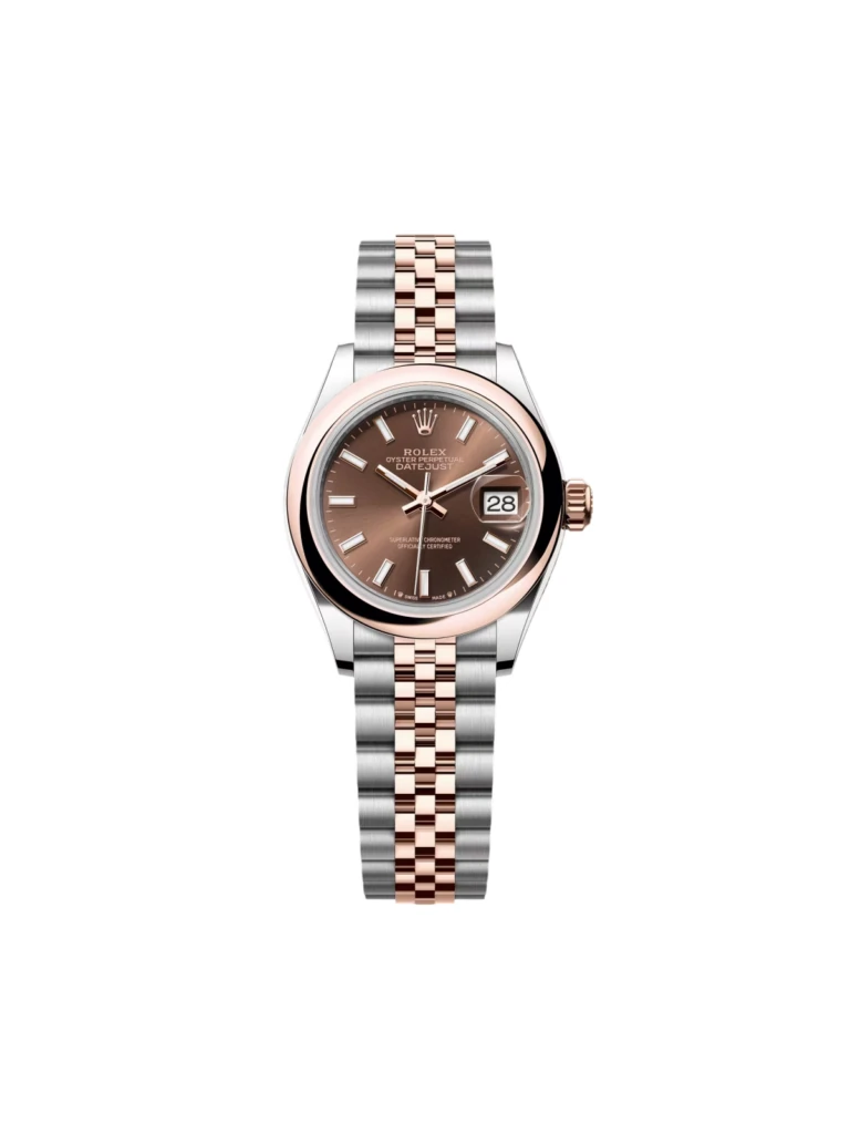 RLX Lady-Datejust 31mm 279161 Chocolate Stick Dial, Two Tone Stainless Steel & 18K Rose Gold Oyster Bracelet Women's Watch