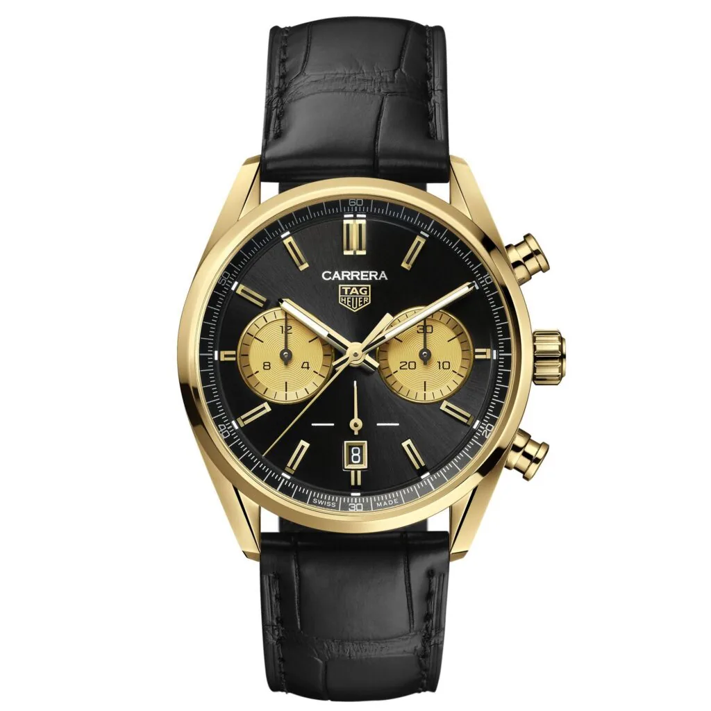 【7A Quality】TAG Heuer Carrera Chronograph Automatic, 42 mm, Gold 3N CBN2044.FC8313
