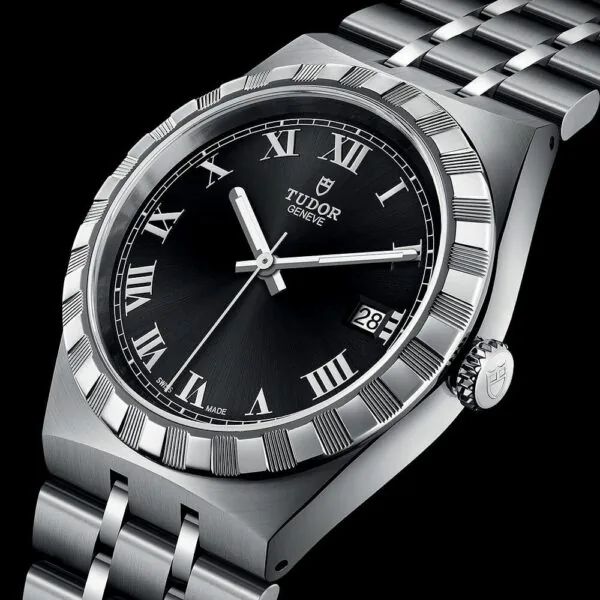 【7A Quality】TUDOR Royal 38mm Black Roman Dial Automatic Bracelet Watch M28500-0003