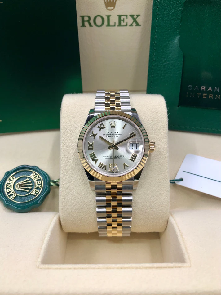 RLX Datejust m278273-0003/0004 31mm Silver Dial Stainless Steel and Yellow Gold Oyster Watch