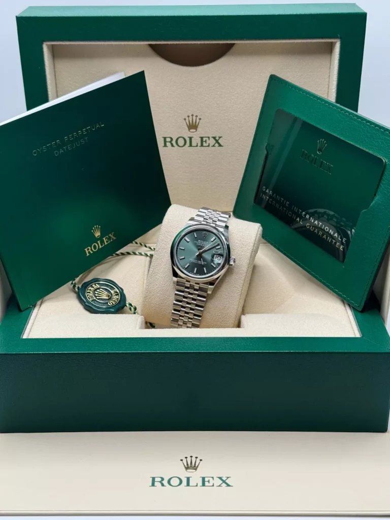 RLX Datejust m278240-0011/0012 31mm Green Stick Domed Bezel Oyster Oystersteel