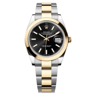 RLX Datejust 41mm 126303 Black Index Jubilee 41mm Steel and Yellow Gold Mens Watch