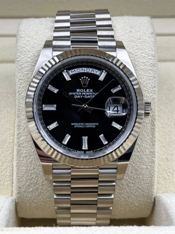 RLX Day-Date 40mm Black Diamonds Dial 228236-0004