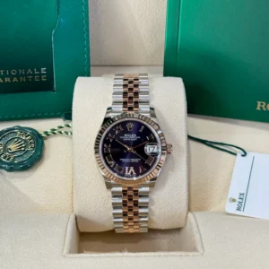 RLX Datejust m278271-0019/0020 Aubergine 31mm Dial Oyster Bracelet Watch