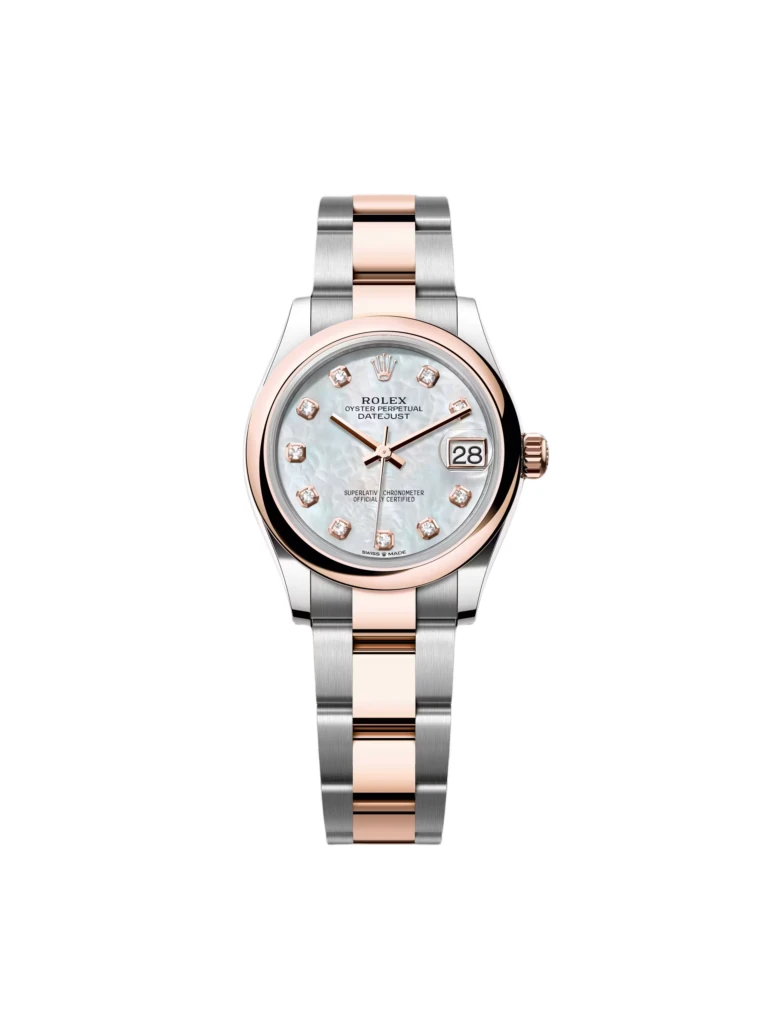 RLX Datejust m278241-0025/0026 White Mother-of-Pearl 31mm Dial Oyster Bracelet Watch
