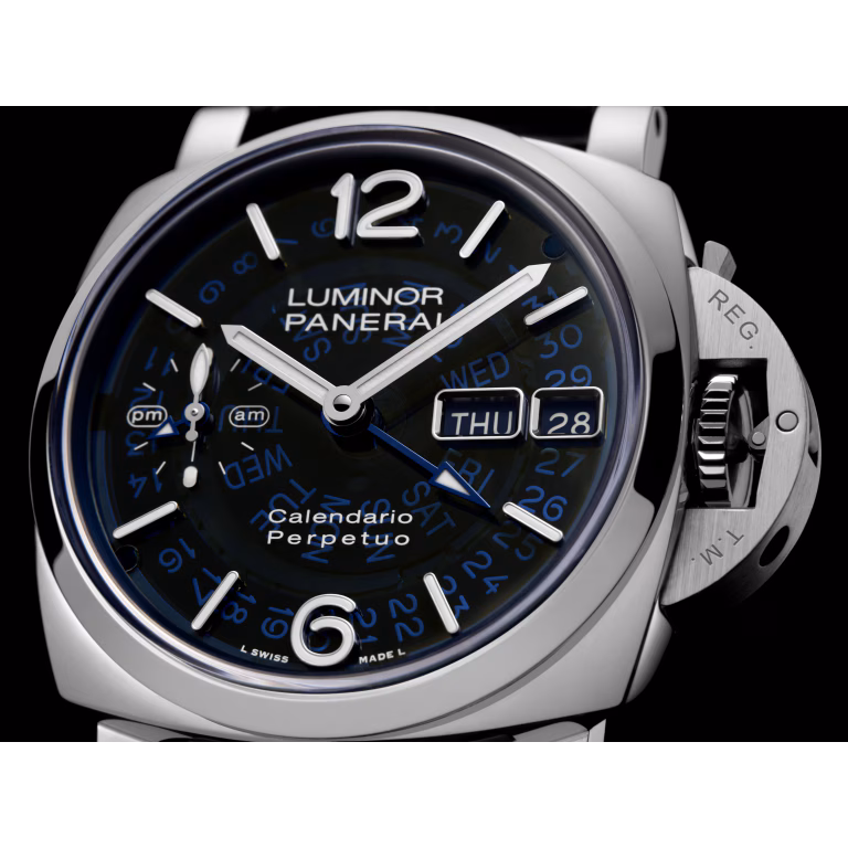 【7A Quality】Panerai Luminor Perpetual Calendar GMT Platinumtech™ 44mm PAM01575