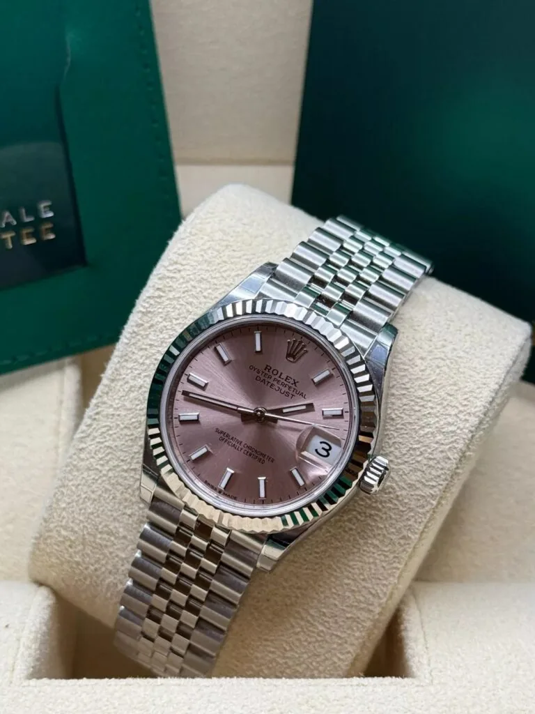 RLX Datejust m278274-0013/0014 Pink Dial 31mm Fluted Bezel Oyster Bracelet