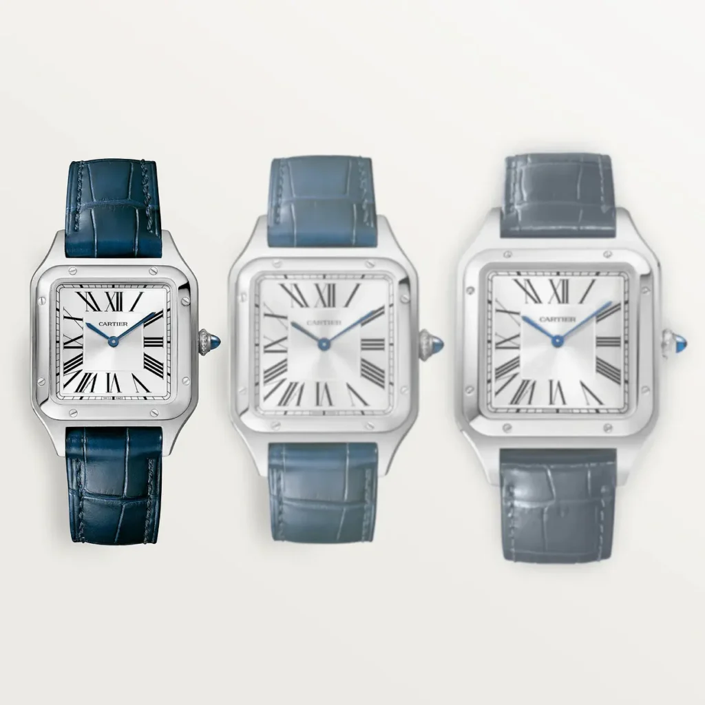 CARTIER SANTOS-DUMONT Small Model Blue Strap WSSA0023 - United Luxury