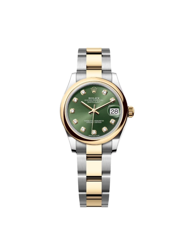 RLX Datejust m278243-0029/0030 31mm Olive Green Dial Yellow Rolesor Oyster Watch