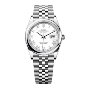 RLX Datejust 36mm 126200 Stainless Steel White Roman Dial Oyster