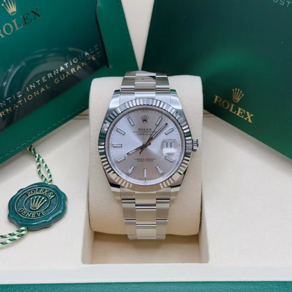 RLX Datejust 41mm 126334 Silver Index Jubilee Stainless Steel Mens Watch