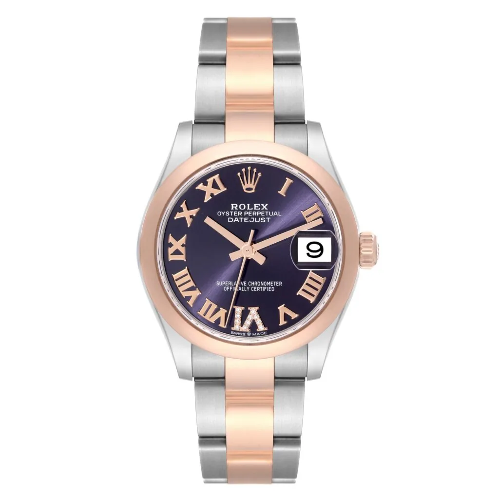 RLX Datejust m278241-0019/0020 Aubergine 31mm Dial Oyster Bracelet Watch