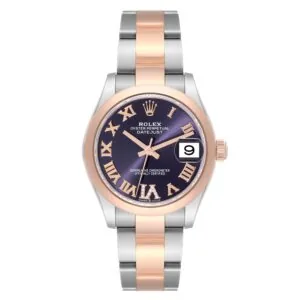 RLX Datejust m278241-0019/0020 Aubergine 31mm Dial Oyster Bracelet Watch