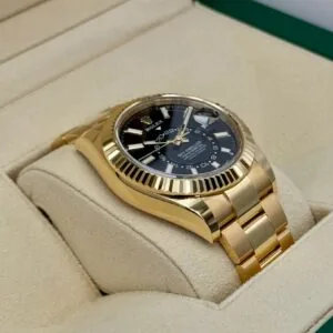 RLX Sky-Dweller 42mm 336938-0002/0005 Yellow Gold Black Dial Oyster